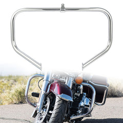 Custom Chrome 1-1/4"Engine Guard Crash Highway Bar Matte Black Chrome Fit For Harley Touring Trike 2009-UP
