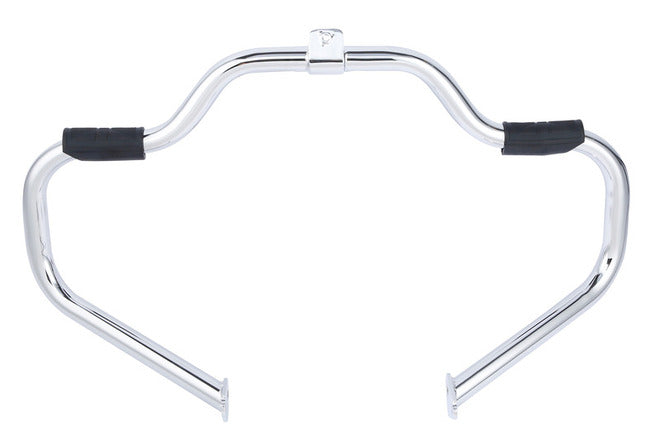 Custom Chrome 1-1/4"Engine Guard Highway Mustache Bar W/ Footrest Fit For Harley Touring 97-08