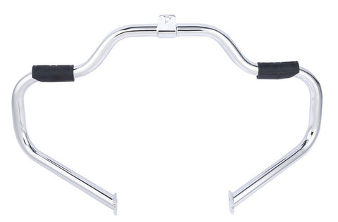 Custom Chrome 1-1/4"Engine Guard Highway Mustache Bar W/ Footrest Fit For Harley Touring 97-08