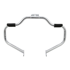 Custom Chrome 1-1/4"Mustache Engine Guard Highway Bar+Footrest Black, Chrome Fit For Harley Softail FL 00-17