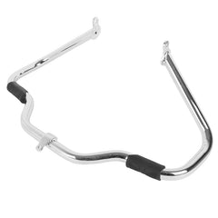 Custom Chrome 1-1/4" Engine Guard Highway Mustache Bar w/Footrest Matte Black Chorme Fit For Harley Touring 2008-2024