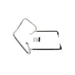 Custom Chrome Saddlebag Guards Brackets w/ Supports Bar Matte Black Chrome Fit For Harley Touring 1997-2008