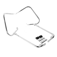 Custom Chrome Saddlebag Guards Brackets w/ Supports Bar Matte Black Chrome Fit For Harley Touring 1997-2008