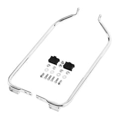 Custom Chrome Saddlebag Brackets Support Kit Fit Black Matte Chrome For Harley Touring FLHRS FLHX 1997-2008