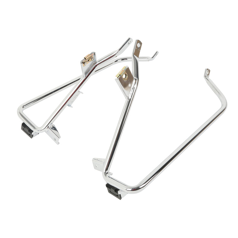 Custom Chrome Saddlebag Brackets Support Kit Fit Matte Black Chrome For Harley Touring FLHXSE FLTRXSE 09-13