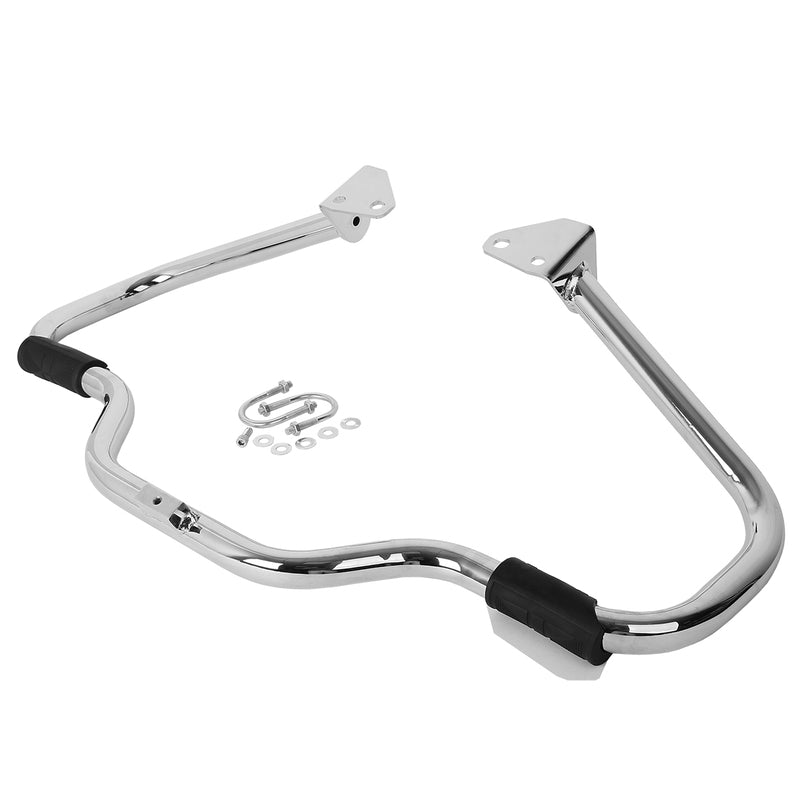 Custom Chrome Mustache 1-1/4" Engine Guard Highway Bar W/ Footrests Fits Matte Black, Chrome For Harley Dyna 2006-2017