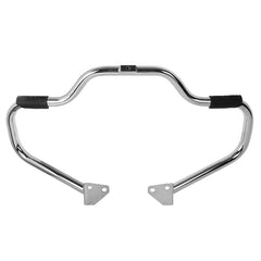 Custom Chrome Mustache 1-1/4" Engine Guard Highway Bar W/ Footrests Fits Matte Black, Chrome For Harley Dyna 06-17