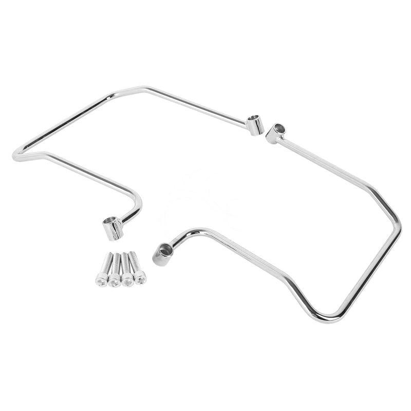 Custom Chrome 1/2"Saddlebag Bracket Support Matte Black Chrome Fit For Harley Dyna Fat Bob Wide Glide Satin Black