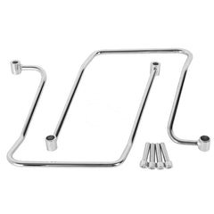 Custom Chrome 1/2"Saddlebag Bracket Support Matte Black Chrome Fit For Harley Dyna Fat Bob Wide Glide Satin Black