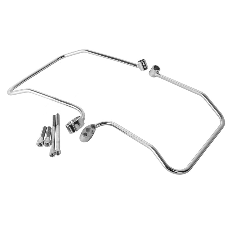Custom Chrome Saddlebag Brackets Supports Matte Black Chrome Fit For Harley Dyna FXD/B/C/L 2006-2013