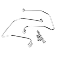 Custom Chrome Saddlebag Brackets Supports Matte Black Chrome Fit For Harley Dyna FXD/B/C/L 2006-2013
