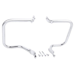 Custom Chrome Saddlebag Guards Rail Bar Matte Black Chrome Fit For Harley FXST FXSTB FXSTS 00-05 FLST 00-17