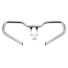Custom Chrome Chopped Engine Guard Highway Crash Bar Gloss Black Chrome Fit For Harley Road King Street Glide, 2014-2024