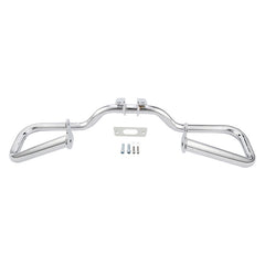 Custom Chrome Chopped Engine Guard Highway Crash Bar Gloss Black Chrome Fit For Harley Road King Street Glide, 2014-2024