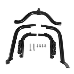 Custom Chrome Mustache 1-1/4" Engine Guard W/Footrest Highway Bar Matte Black Fit For Harley Touring 14-20