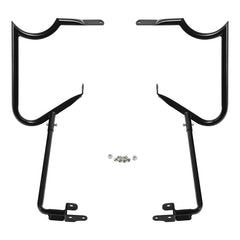 Custom Chrome Saddlebag Guards Brackets w/ Supports Bar Gloss Black Matte Black Chrome Fit For Harley Touring 2014-2024