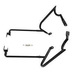 Custom Chrome Saddlebag Guards Brackets w/ Supports Bar Gloss Black Matte Black Chrome Fit For Harley Touring 2014-2024