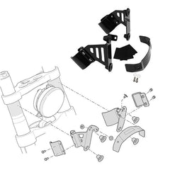 Custom Chrome Quarter Fairing Bracket Support Kits For Harley Softail Low Rider Street Bob 18+