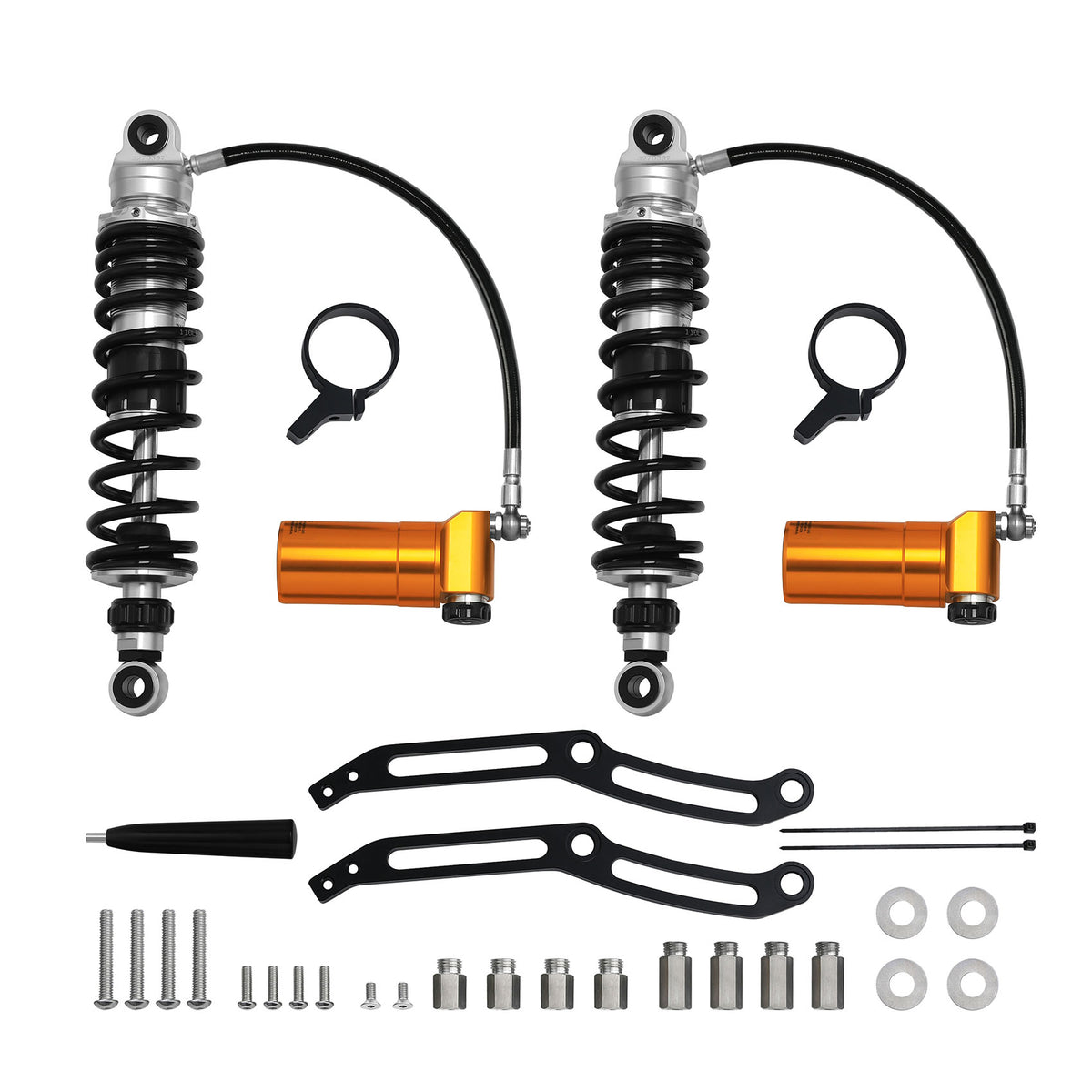 Custom Chrome Rear Air Ride Suspension Kits W/ Air Tank Fit For Harley-Davidson Touring 94-24