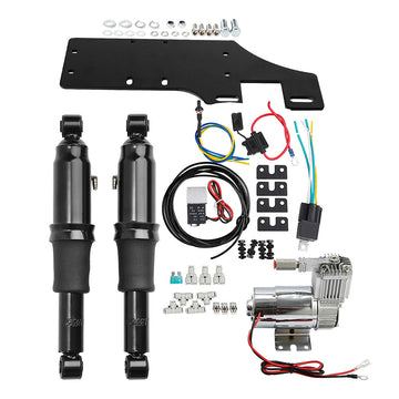 Custom Chrome Rear Air Ride Suspension Kits for Harley Touring Road Street Glide 1994-2024