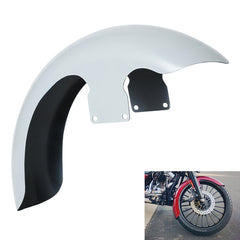 Custom Chrome Primer Gray 21" Wheel Wrap 5.5" Wide Front Fender Fit For Harley Touring 97-13
