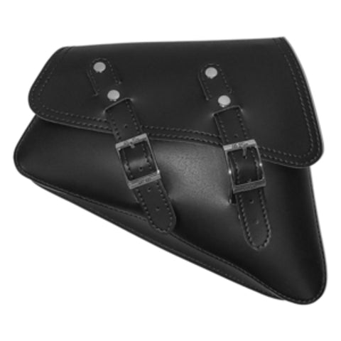 La Rosa Design Black Vinyl Left Side Saddlebag Swing Arm Solo Bag Fits For Harley Sportster 04+