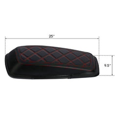 C.C. RIDER Saddlebag Lid Covers Lattice Stitching Protect Saddlebags For Harley Touring Street Glide Road Glide 2014-2024