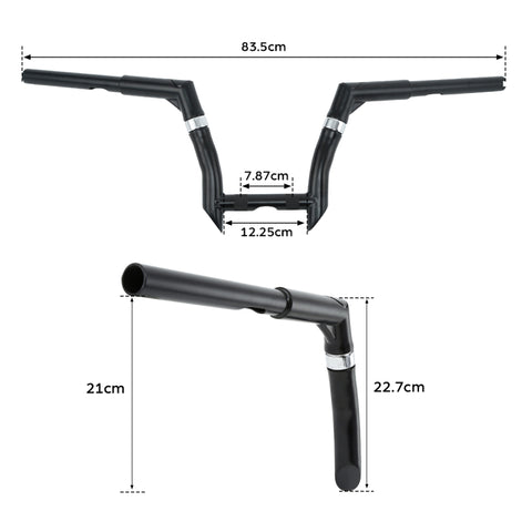 Santee 8" Rise Adjustable Ape Handlebar Matte BlackFit For Harley 1984-up