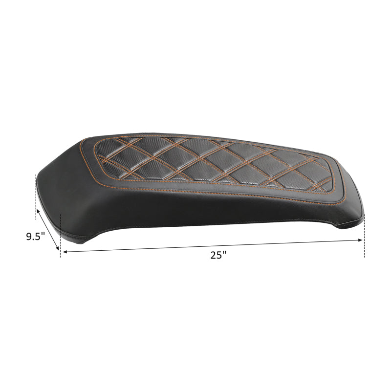 C.C. RIDER Saddlebag Lid Covers Lattice Stitching Protect Saddlebags For Harley Touring Street Glide Road Glide 2014-2024