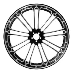 Custom Chrome 21×3.5" Front Wheel Rim 9 Spot Fits For Harley Touring Glide 2008-2024 Non ABS Black