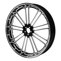 Custom Chrome 21×3.5" Front Wheel Rim 9 Spot Fits For Harley Touring Glide 2008-2024 Non ABS Black