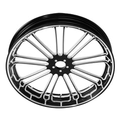 Custom Chrome 21×3.5" Front Wheel Rim 9 Spot Fits For Harley Touring Glide 2008-2024 Non ABS Black