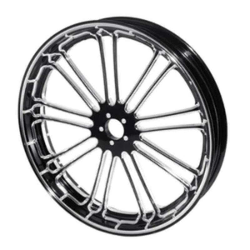 Custom Chrome 30×3.5" Front Wheel Rim 9 Spot Fits For Harley Touring Glide 2008-2024 Non ABS Black