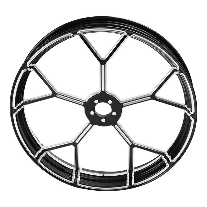 Custom Chrome 21×3.5" Black Front Wheel Rim The Yee Fit For Harley Touring Glide 2008-2024 Non ABS