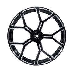 Custom Chrome 21×3.5" Black Front Wheel Rim The Yee Fit For Harley Touring Glide 2008-2024 Non ABS