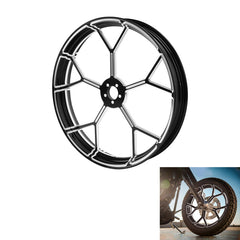 Custom Chrome 23×3.5" Black Front Wheel Rim The Yee Fit For Harley Touring Glide 2008-2024 Non ABS