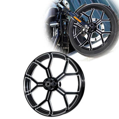 Custom Chrome 30×3.5" Black Front Wheel Rim The Yee Fit For Harley Touring Glide 2008-2024 Non ABS