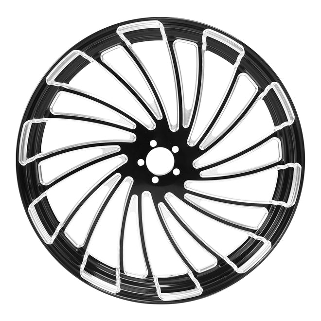Custom Chrome 18×3.5" Twister Front Wheel Rim Fit For Harley Touring Glide 08-24 Non ABS Black