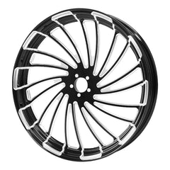 Custom Chrome 18×3.5" Twister Front Wheel Rim Fit For Harley Touring Glide 08-24 Non ABS Black