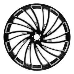 Custom Chrome 23×3.5" Twister Front Wheel Rim Fit For Harley Touring Glide 2008-2024 Non ABS Black