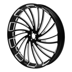 Custom Chrome 23×3.5" Twister Front Wheel Rim Fit For Harley Touring Glide 2008-2024 Non ABS Black