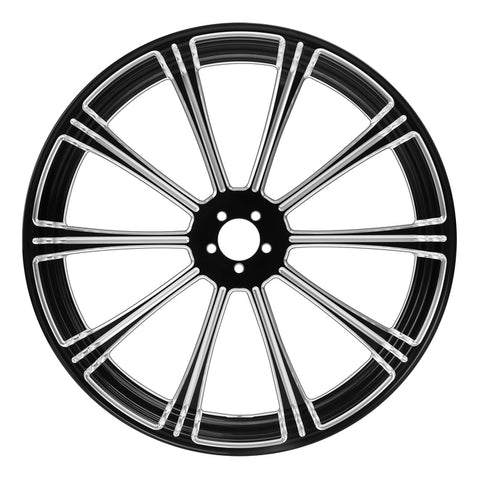 Custom Chrome 18"×3.5" Flash Black Front Wheel Rim Fits For Harley Touring Glide 08-24 Non ABS