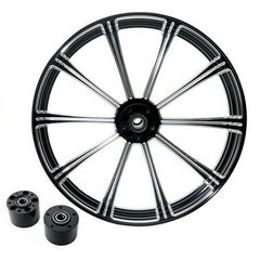 Custom Chrome 18" 3.5" Flash Black Front Wheel Rim Fits For Harley Touring Glide 08-24 Non ABS