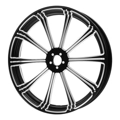 Custom Chrome 21"×3.5"Flash Black Front Wheel Rim Fits For Harley Touring Glide 08-24 Non ABS