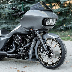 Custom Chrome 21"×3.5"Flash Black Front Wheel Rim Fits For Harley Touring Glide 08-24 Non ABS