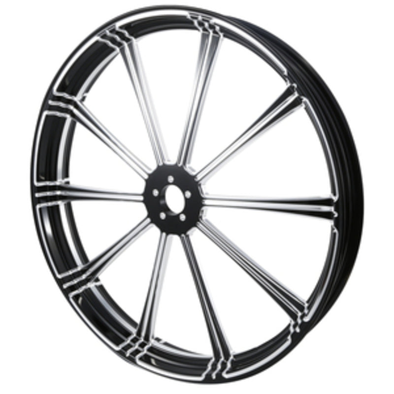 Custom Chrome 26"×3.5" Flash Black Front Wheel Rim Fits For Harley Touring Glide 2008-2024 Non ABS