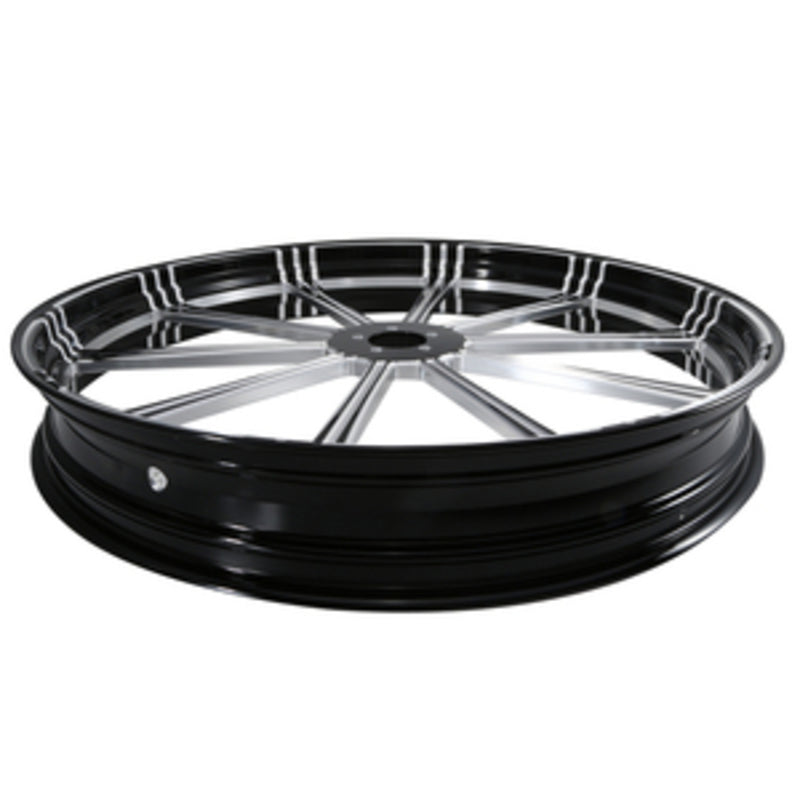 Custom Chrome 26"×3.5" Flash Black Front Wheel Rim Fits For Harley Touring Glide 2008-2024 Non ABS