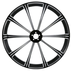 Custom Chrome 30"×3.5" Flash Black Front Wheel Rim Fits For Harley Touring Glide 2008-2024 Non ABS