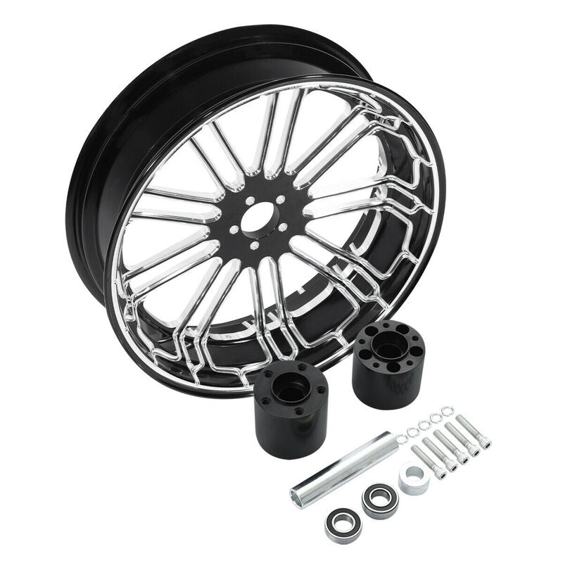 Custom Chrome 18"×3.5" Billet Rear Wheel Rim Fits For Harley Touring Glide 08-24 Non ABS Black