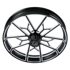 Custom Chrome 18×3.5" Front Wheel Rim Fits For Harley Touring Glide 08-24 Non ABS Black Knight